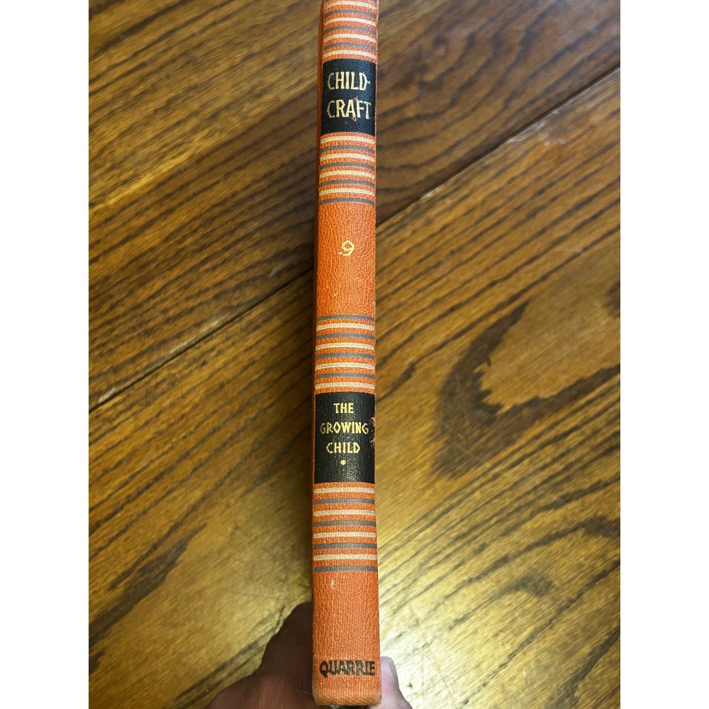 Vintage 1947 Childcraft Volume 9 The Growing Child Hardcover Quarrie Corp Orange